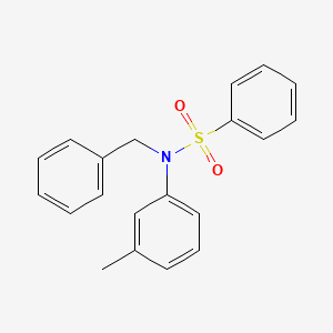 molecular formula C20H19NO2S B4625044 N-苄基-N-(3-甲基苯基)苯磺酰胺 