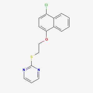 molecular formula C16H13ClN2OS B4625047 2-({2-[(4-chloro-1-naphthyl)oxy]ethyl}thio)pyrimidine 