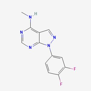 molecular formula C12H9F2N5 B4625051 1-(3,4-二氟苯基)-N-甲基-1H-吡唑并[3,4-d]嘧啶-4-胺 