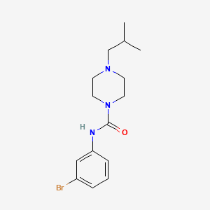 molecular formula C15H22BrN3O B4625059 N-(3-bromophenyl)-4-isobutyl-1-piperazinecarboxamide 