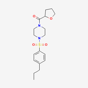 molecular formula C18H26N2O4S B4625064 1-[(4-propylphenyl)sulfonyl]-4-(tetrahydro-2-furanylcarbonyl)piperazine 