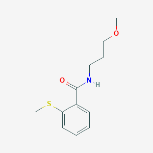 molecular formula C12H17NO2S B4625084 N-(3-methoxypropyl)-2-(methylthio)benzamide 
