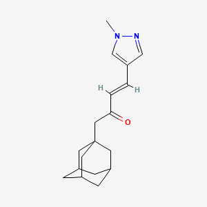 molecular formula C18H24N2O B4625097 1-(1-adamantyl)-4-(1-methyl-1H-pyrazol-4-yl)-3-buten-2-one 