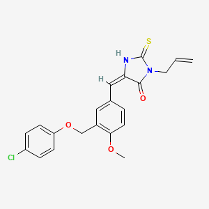 molecular formula C21H19ClN2O3S B4625099 3-allyl-5-{3-[(4-chlorophenoxy)methyl]-4-methoxybenzylidene}-2-mercapto-3,5-dihydro-4H-imidazol-4-one 