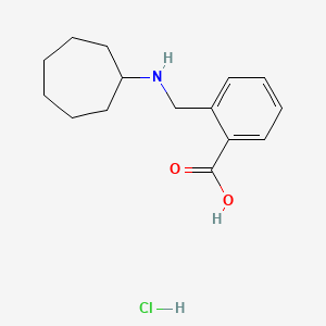 molecular formula C15H22ClNO2 B4625107 2-[(环庚基氨基)甲基]苯甲酸盐酸盐 