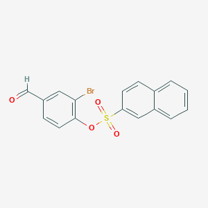 molecular formula C17H11BrO4S B4625115 2-bromo-4-formylphenyl 2-naphthalenesulfonate 