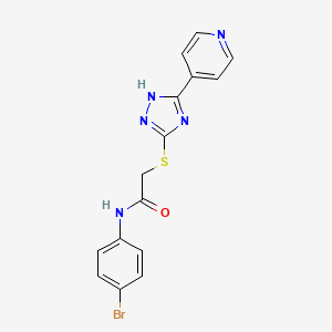 molecular formula C15H12BrN5OS B4625128 N-(4-溴苯基)-2-{[5-(4-吡啶基)-4H-1,2,4-三唑-3-基]硫代}乙酰胺 