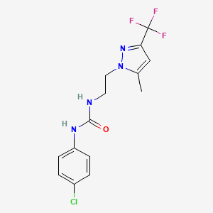 N-(4-chlorophenyl)-N'-{2-[5-methyl-3-(trifluoromethyl)-1H-pyrazol-1-yl]ethyl}urea
