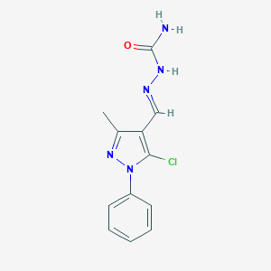 B462515 [(E)-(5-chloro-3-methyl-1-phenylpyrazol-4-yl)methylideneamino]urea CAS No. 351980-92-2