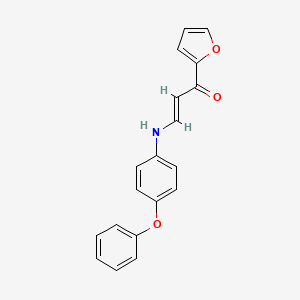 molecular formula C19H15NO3 B4625167 1-(2-呋喃基)-3-[(4-苯氧基苯基)氨基]-2-丙烯-1-酮 