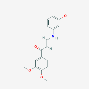 molecular formula C18H19NO4 B4625173 1-(3,4-二甲氧基苯基)-3-[(3-甲氧基苯基)氨基]-2-丙烯-1-酮 
