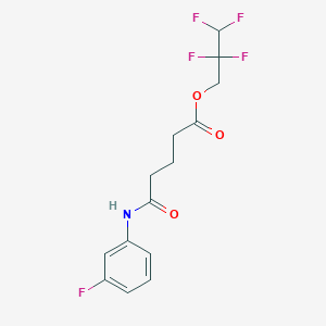 molecular formula C14H14F5NO3 B4625178 2,2,3,3-四氟丙基 5-[(3-氟苯基)氨基]-5-氧代戊酸酯 