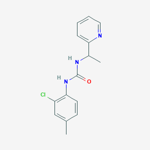 molecular formula C15H16ClN3O B4625203 N-(2-chloro-4-methylphenyl)-N'-[1-(2-pyridinyl)ethyl]urea 