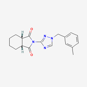 molecular formula C18H20N4O2 B4625213 (3aR,7aS)-2-[1-(3-甲基苄基)-1H-1,2,4-三唑-3-基]六氢-1H-异吲哚-1,3(2H)-二酮 