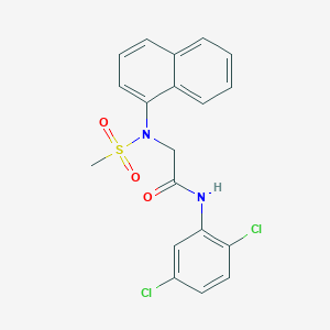 molecular formula C19H16Cl2N2O3S B4625224 N~1~-(2,5-二氯苯基)-N~2~-(甲磺酰基)-N~2~-1-萘基甘氨酰胺 