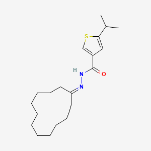 molecular formula C20H32N2OS B4625237 N'-环十二烷亚基-5-异丙基-3-噻吩甲酰肼 