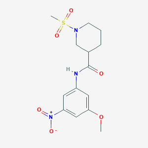molecular formula C14H19N3O6S B4625241 N-(3-methoxy-5-nitrophenyl)-1-(methylsulfonyl)-3-piperidinecarboxamide 