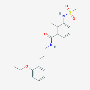 molecular formula C20H26N2O4S B4625253 N-[3-(2-ethoxyphenyl)propyl]-2-methyl-3-[(methylsulfonyl)amino]benzamide 