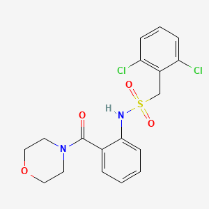 molecular formula C18H18Cl2N2O4S B4625258 1-(2,6-二氯苯基)-N-[2-(4-吗啉羰基)苯基]甲磺酰胺 