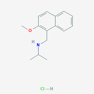 molecular formula C15H20ClNO B4625265 盐酸N-[(2-甲氧基-1-萘基)甲基]丙-2-胺 