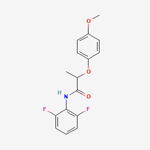 molecular formula C16H15F2NO3 B4625281 N-(2,6-二氟苯基)-2-(4-甲氧基苯氧基)丙酰胺 