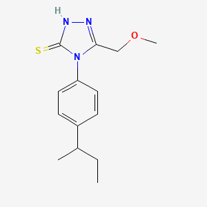 molecular formula C14H19N3OS B4625317 4-(4-叔丁基苯基)-5-(甲氧基甲基)-4H-1,2,4-三唑-3-硫醇 