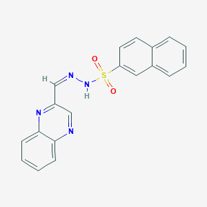 molecular formula C19H14N4O2S B4625337 N'-(2-quinoxalinylmethylene)-2-naphthalenesulfonohydrazide 