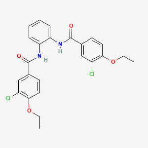 molecular formula C24H22Cl2N2O4 B4625354 N,N'-1,2-苯撑双(3-氯-4-乙氧基苯甲酰胺) 
