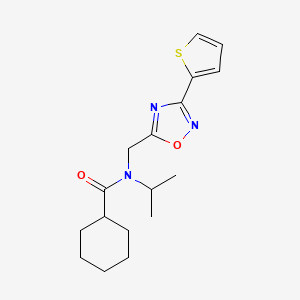 molecular formula C17H23N3O2S B4625360 N-isopropyl-N-{[3-(2-thienyl)-1,2,4-oxadiazol-5-yl]methyl}cyclohexanecarboxamide 