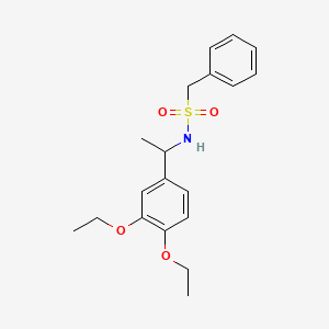 molecular formula C19H25NO4S B4625374 N-[1-(3,4-diethoxyphenyl)ethyl]-1-phenylmethanesulfonamide 