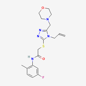 molecular formula C19H24FN5O2S B4625393 2-{[4-allyl-5-(4-morpholinylmethyl)-4H-1,2,4-triazol-3-yl]thio}-N-(5-fluoro-2-methylphenyl)acetamide 