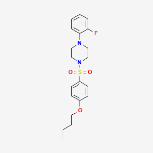 molecular formula C20H25FN2O3S B4625405 1-[(4-butoxyphenyl)sulfonyl]-4-(2-fluorophenyl)piperazine 