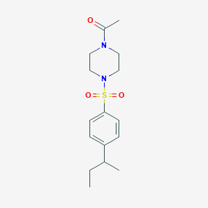 molecular formula C16H24N2O3S B4625411 1-acetyl-4-[(4-sec-butylphenyl)sulfonyl]piperazine 