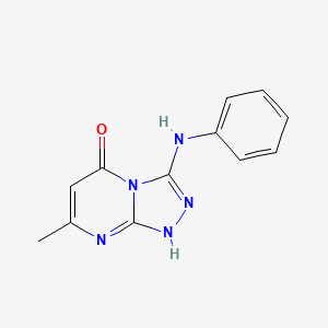 molecular formula C12H11N5O B4625437 3-anilino-7-methyl[1,2,4]triazolo[4,3-a]pyrimidin-5(1H)-one 