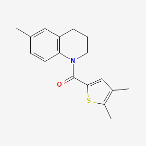 molecular formula C17H19NOS B4625444 1-[(4,5-dimethyl-2-thienyl)carbonyl]-6-methyl-1,2,3,4-tetrahydroquinoline 