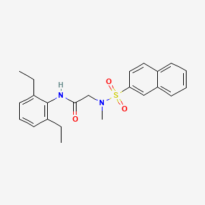 molecular formula C23H26N2O3S B4625449 N~1~-(2,6-diethylphenyl)-N~2~-methyl-N~2~-(2-naphthylsulfonyl)glycinamide 