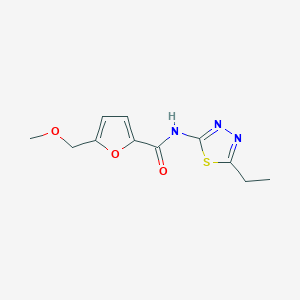 molecular formula C11H13N3O3S B4625489 N-(5-乙基-1,3,4-噻二唑-2-基)-5-(甲氧基甲基)-2-呋喃酰胺 