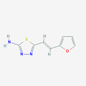 molecular formula C8H7N3OS B462550 5-[2-(Furan-2-yl)ethenyl]-1,3,4-thiadiazol-2-amine CAS No. 299935-03-8