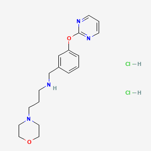 molecular formula C18H26Cl2N4O2 B4625503 [3-(4-morpholinyl)propyl][3-(2-pyrimidinyloxy)benzyl]amine dihydrochloride 