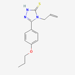 molecular formula C14H17N3OS B4625511 4-烯丙基-5-(4-丙氧苯基)-4H-1,2,4-三唑-3-硫醇 