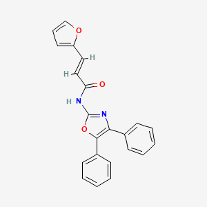 molecular formula C22H16N2O3 B4625515 N-(4,5-diphenyl-1,3-oxazol-2-yl)-3-(2-furyl)acrylamide 