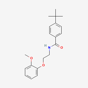 molecular formula C20H25NO3 B4625520 4-叔丁基-N-[2-(2-甲氧基苯氧基)乙基]苯甲酰胺 