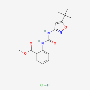 molecular formula C16H20ClN3O4 B4625533 盐酸2-({[(5-叔丁基-3-异恶唑基)氨基]羰基}氨基)苯甲酸甲酯 CAS No. 1050508-90-1