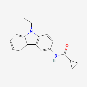 molecular formula C18H18N2O B4625539 N-(9-乙基-9H-咔唑-3-基)环丙烷甲酰胺 
