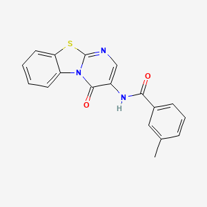molecular formula C18H13N3O2S B4625548 3-methyl-N-(4-oxo-4H-pyrimido[2,1-b][1,3]benzothiazol-3-yl)benzamide 