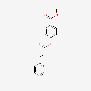 molecular formula C18H18O4 B4625553 methyl 4-{[3-(4-methylphenyl)propanoyl]oxy}benzoate 
