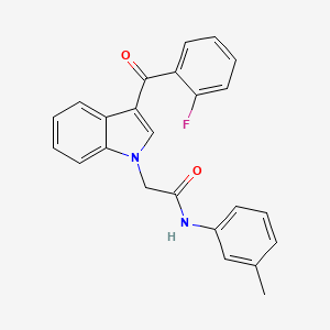 molecular formula C24H19FN2O2 B4625559 2-[3-(2-fluorobenzoyl)-1H-indol-1-yl]-N-(3-methylphenyl)acetamide 
