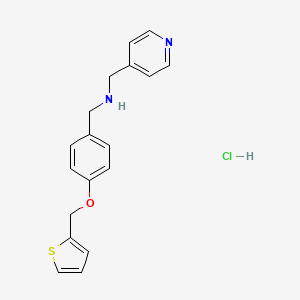 molecular formula C18H19ClN2OS B4625561 (pyridin-4-ylmethyl)[4-(2-thienylmethoxy)benzyl]amine hydrochloride 