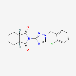 molecular formula C17H17ClN4O2 B4625564 (3aR,7aS)-2-[1-(2-chlorobenzyl)-1H-1,2,4-triazol-3-yl]hexahydro-1H-isoindole-1,3(2H)-dione 