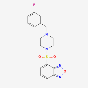 molecular formula C17H17FN4O3S B4625572 4-{[4-(3-fluorobenzyl)-1-piperazinyl]sulfonyl}-2,1,3-benzoxadiazole 